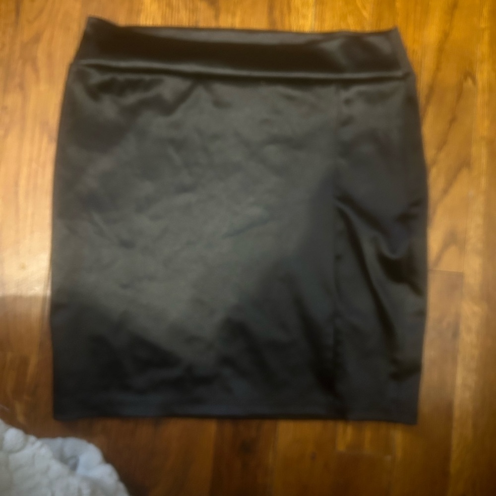 Black Mini Skirt with slit